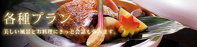 各種プラン 美しい風景とお料理にきっと会話も弾みます